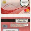 Poland bank Pekao S.A bank mastercard, fully editable template in PSD format
