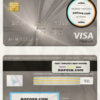 Serbia Societe Generale bank visa platinum card, fully editable template in PSD format