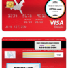 Norway bank Norwegian AS bank visa classic card, fully editable template in PSD format