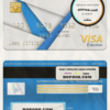 Norway Pareto bank visa electron card, fully editable template in PSD format