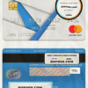 Norway Pareto bank mastercard, fully editable template in PSD format