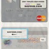 Yemen Housing Bank mastercard credit card template in PSD format scan effect