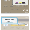 Yemen Housing Bank visa debit card template in PSD format