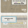 Yemen Housing Bank visa debit card template in PSD format scan effect