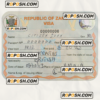 ZAMBIA entry visa PSD template, fully editable