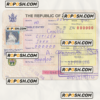 ZIMBABWE entry visa PSD template, completely editable, with fonts