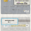 Zambia Cavmont Bank visa debit credit card template in PSD format scan effect