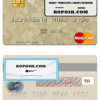 Zimbabwe Stanbic Bank mastercard credit card template in PSD format