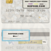 Zimbabwe Stanbic Bank visa debit card template in PSD format scan effect