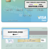 Zimbabwe Standard Chartered visa debit credit card template in PSD format
