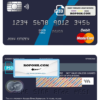Azerbaijan Access Bank mastercard debit card template in PSD format, fully editable