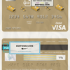 Albania ProCredit bank visa card debit card template in PSD format, fully editable scan effect