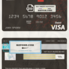 Belarus Alfa bank visa card debit card template in PSD format, fully editable