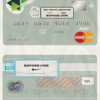 Algeria Banque nationale d’Algérie (BNA) bank mastercard debit card template in PSD format, fully editable scan effect