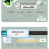 Algeria Banque nationale d’Algérie (BNA) bank visa card debit card template in PSD format, fully editable