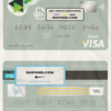 Algeria Banque nationale d’Algérie (BNA) bank visa card debit card template in PSD format, fully editable scan effect