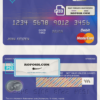 Azerbaijan Amrahbank bank mastercard debit card template in PSD format, fully editable