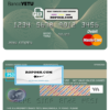 Angola Banco Yetu bank mastercard debit card template in PSD format, fully editable