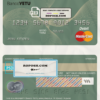 Angola Banco Yetu bank mastercard debit card template in PSD format, fully editable