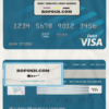 Australia ANZ bank visa card debit card template in PSD format, fully editable scan effect