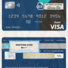 Bahamas Bank of the Bahamas bank visa card debit card template in PSD format, fully editable