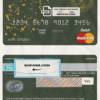 Bolivia Banco Central de Bolivia bank mastercard debit card template in PSD format, fully editable