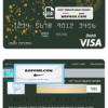 Bolivia Banco Central de Bolivia bank visa card debit card template in PSD format, fully editable