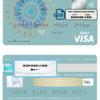 Argentina Banco Patagonia bank visa card debit card template in PSD format, fully editable