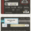 Albania Bank of Albania bank visa card debit card template in PSD format, fully editable