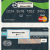 Belize Belizebank mastercard debit card template in PSD format, fully editable