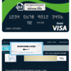 Belize Belizebank visa card debit card template in PSD format, fully editable