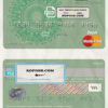 Benin Bank of Africa mastercard debit card template in PSD format, fully editable