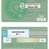 Benin Bank of Africa visa card debit card template in PSD format, fully editable