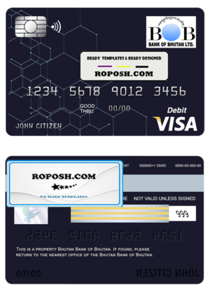Australia ANZ bank mastercard debit card template in PSD format, fully editable