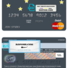 Bosnia and Herzegovina Bosna Bank International bank mastercard debit card template in PSD format, fully editable