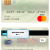 Brunei Baiduri Bank mastercard debit card template in PSD format, fully editable