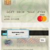 Brunei Baiduri Bank mastercard debit card template in PSD format, fully editable