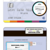Bulgaria ProCredit Bank mastercard template in PSD format, fully editable
