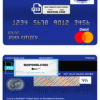 Burundi Credit Bank of Bujumbura bank mastercard debit card template in PSD format, fully editable