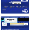 Burundi Credit Bank of Bujumbura bank visa card debit card template in PSD format, fully editable
