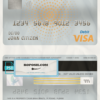 Brazil Caixa bank visa card debit card template in PSD format, fully editable