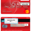 Cambodia Cambodian Public bank mastercard debit card template in PSD format, fully editable