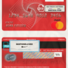 Cambodia Cambodian Public bank mastercard debit card template in PSD format, fully editable