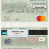Cameroon Atlantic bank mastercard debit card template in PSD format, fully editable