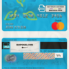 Cameroon Ecobank bank mastercard debit card template in PSD format, fully editable