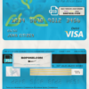 Cameroon Ecobank bank visa card debit card template in PSD format, fully editable