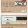 Canada CIBC bank visa card debit card template in PSD format, fully editable scan effect