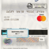 Canada CrawfordTech bank mastercard debit card template in PSD format, fully editable