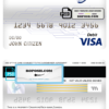 Canada CrawfordTech bank visa card debit card template in PSD format, fully editable