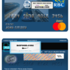 Canada Royal Bank of Canada (RBC) bank mastercard debit card template in PSD format, fully editable